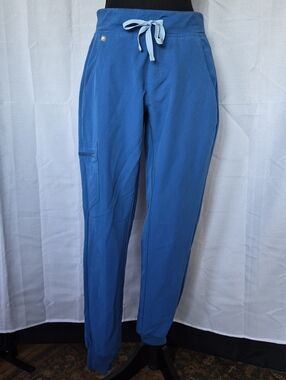 Figs Zamora Jogger Scrub Pants Sz Small Blue Style#W18SZ2005 Nurse Medical
